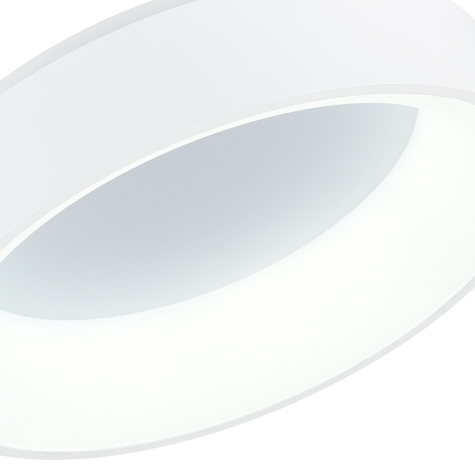 Image 4 Arenal LED Drum Shade Flush Mount With White Finish more views
