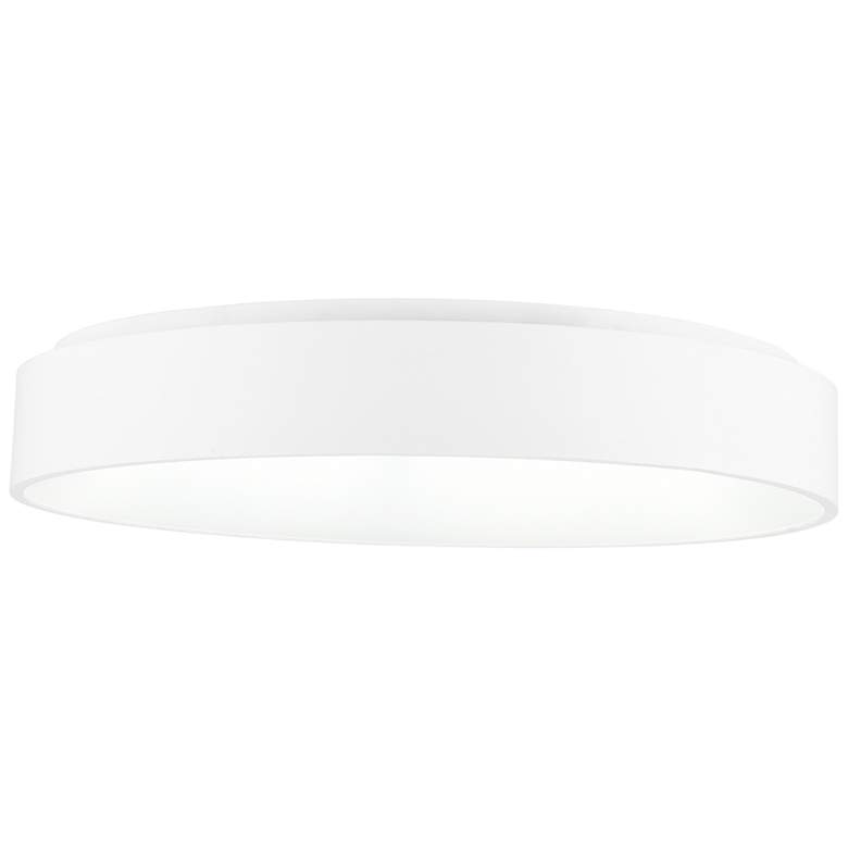 Image 1 Arenal LED Drum Shade Flush Mount With White Finish