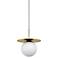 Arenales 10 3/4" Wide Brushed Brass Globe Mini Pendant