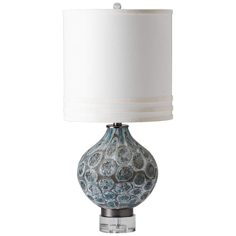 Image 1 Arenas Blue and Brown Glass Table Lamp