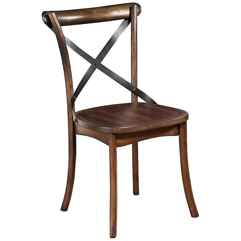 Image 1 Arendal Burnished Dark Oak Wood Finish Dining Side Chair