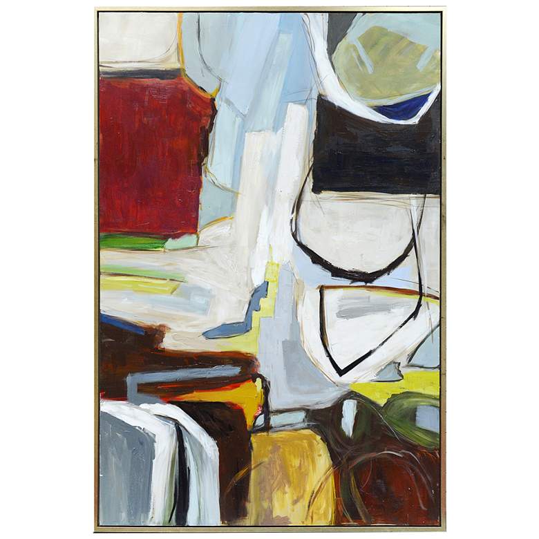 Image 1 Ares 42" High Rectangular Framed Canvas Wall Art