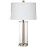 Ares Clear Glass and Brass Table Lamp