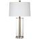 Ares Clear Glass and Brass Table Lamp