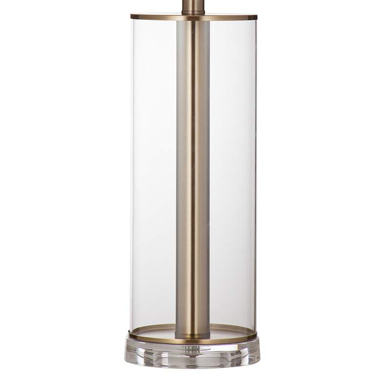 Image 4 Ares Clear Glass and Brass Table Lamp more views