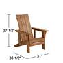 Aretha Modern Adirondack Adjustable Back Outdoor Chair in scene