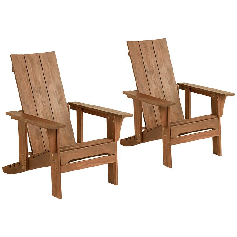 Image 1 Aretha Modern Adirondack Adjustable Back Outdoor Chairs Set of 2