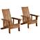Aretha Modern Adirondack Adjustable Back Outdoor Chairs Set of 2