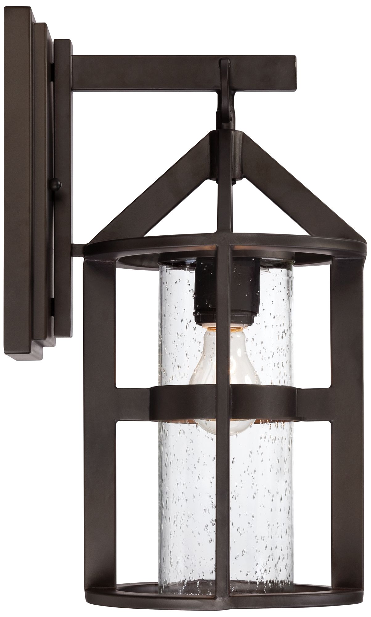 Argentine 17" High Glass and Bronze Outdoor Wall Light Image 6
