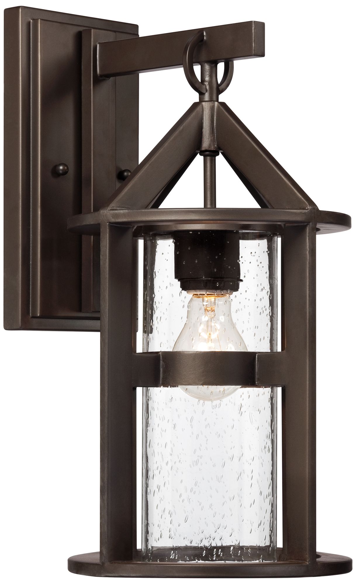 Argentine 17" High Glass and Bronze Outdoor Wall Light Image 7