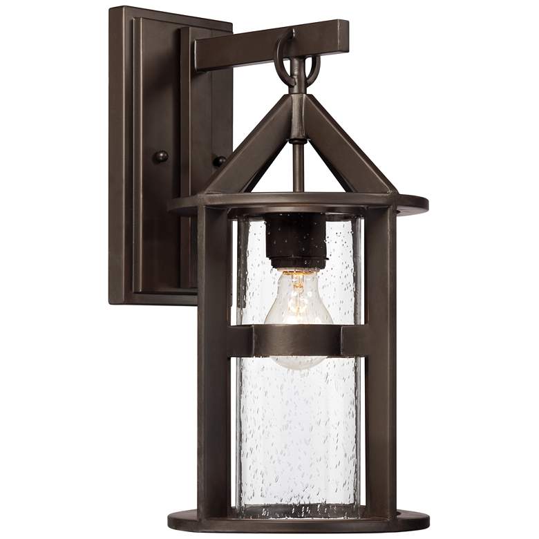 Image 5 Argentine 17" High Glass and Bronze Outdoor Wall Light Set of 2 more views