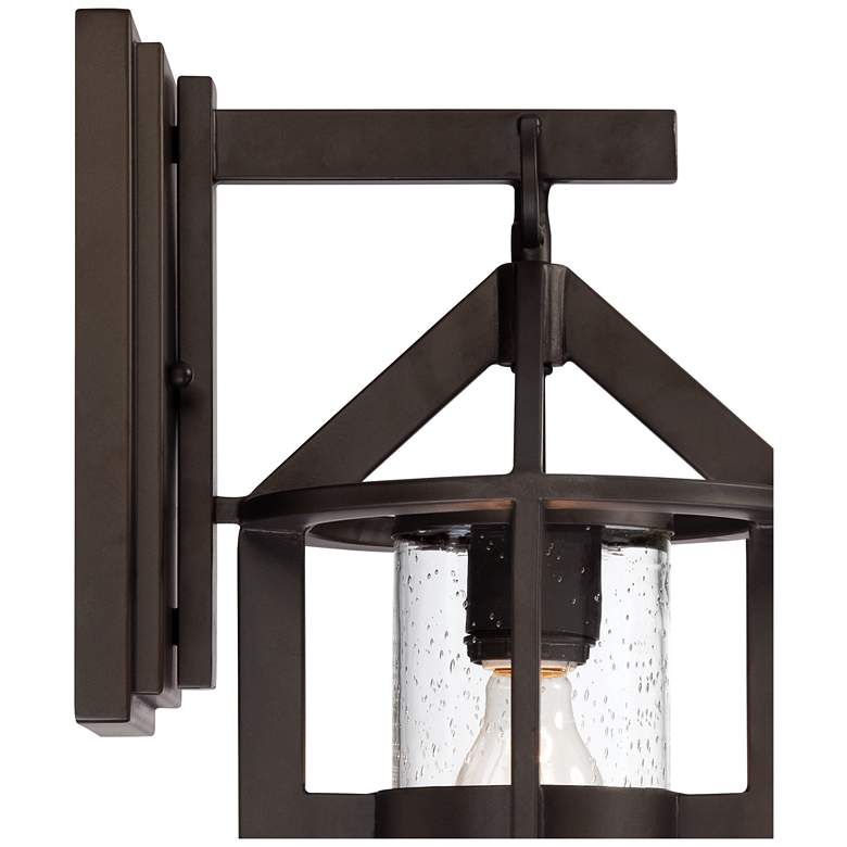 Image 4 Argentine 17" High Glass and Bronze Outdoor Wall Light more views