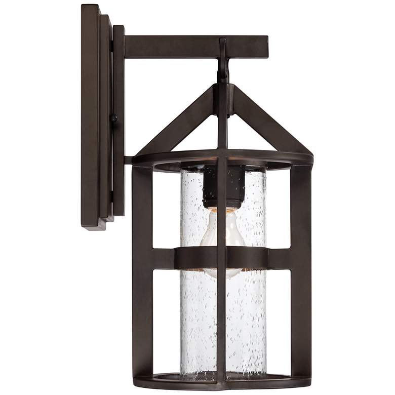Image 7 Argentine 17" High Glass and Bronze Outdoor Wall Light more views
