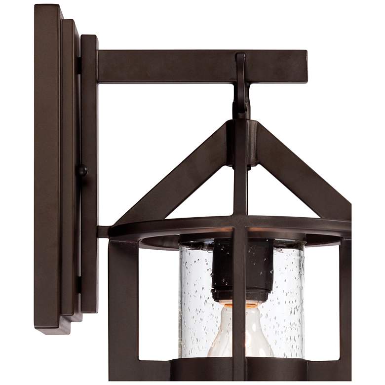 Image 2 Argentine 17" High Glass and Bronze Wall Sconce more views
