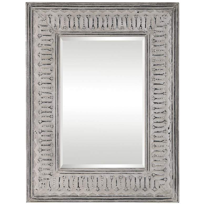 Image 2 Argenton Distressed Ivory 30 3/4 inch x 40 1/4 inch Wall Mirror