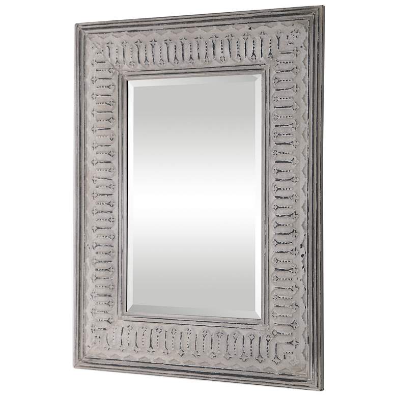 Image 3 Argenton Distressed Ivory 30 3/4 inch x 40 1/4 inch Wall Mirror more views
