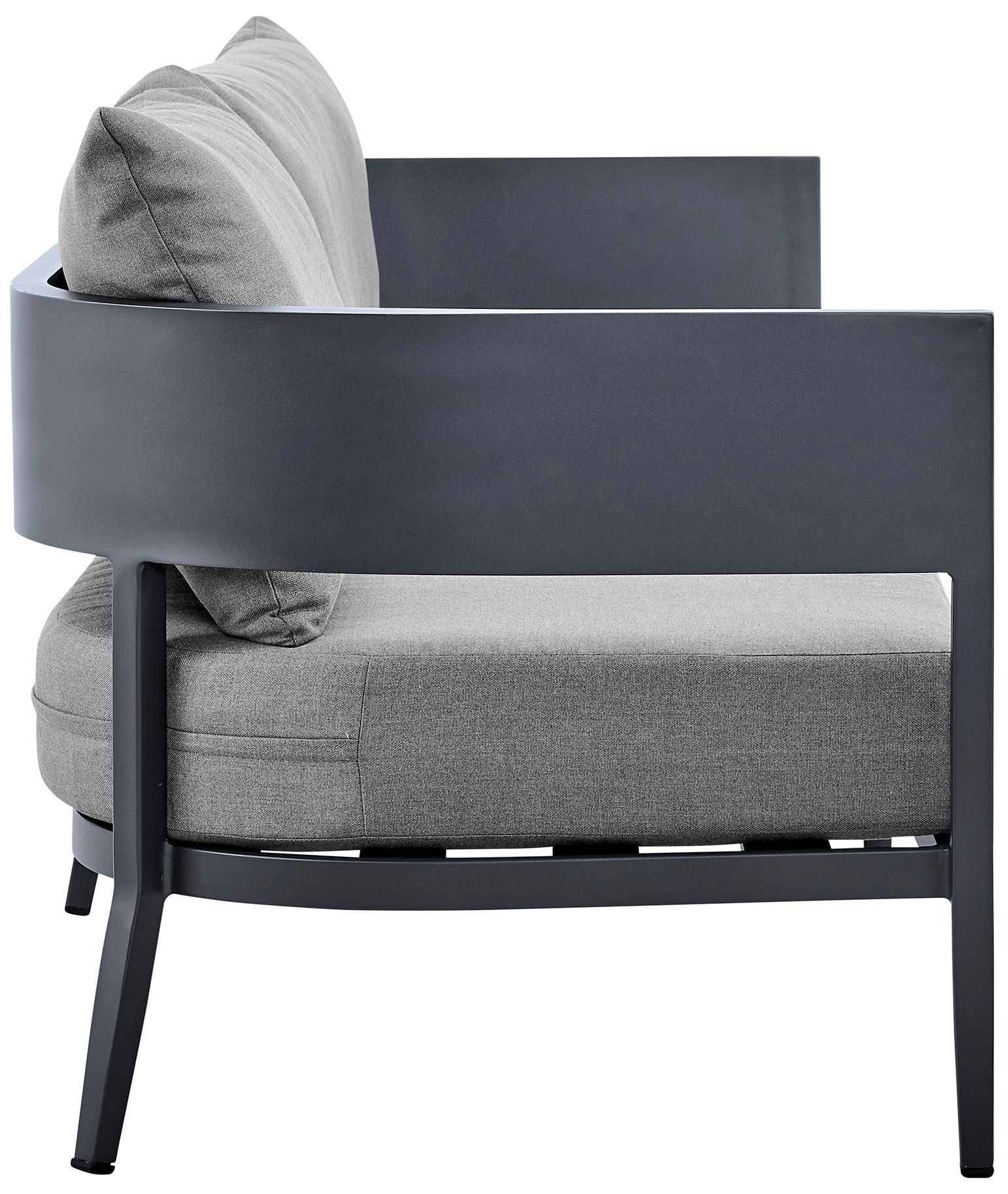 Image 4 Argiope 4 Piece Outdoor Dark Gray Aluminum Outdoor Conversation Set more views
