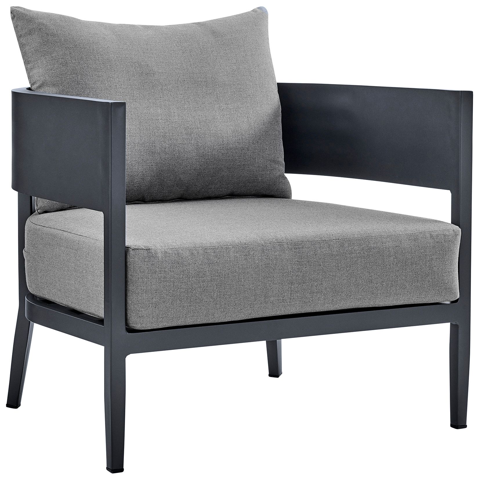 Image 5 Argiope 4 Piece Outdoor Dark Gray Aluminum Outdoor Conversation Set more views