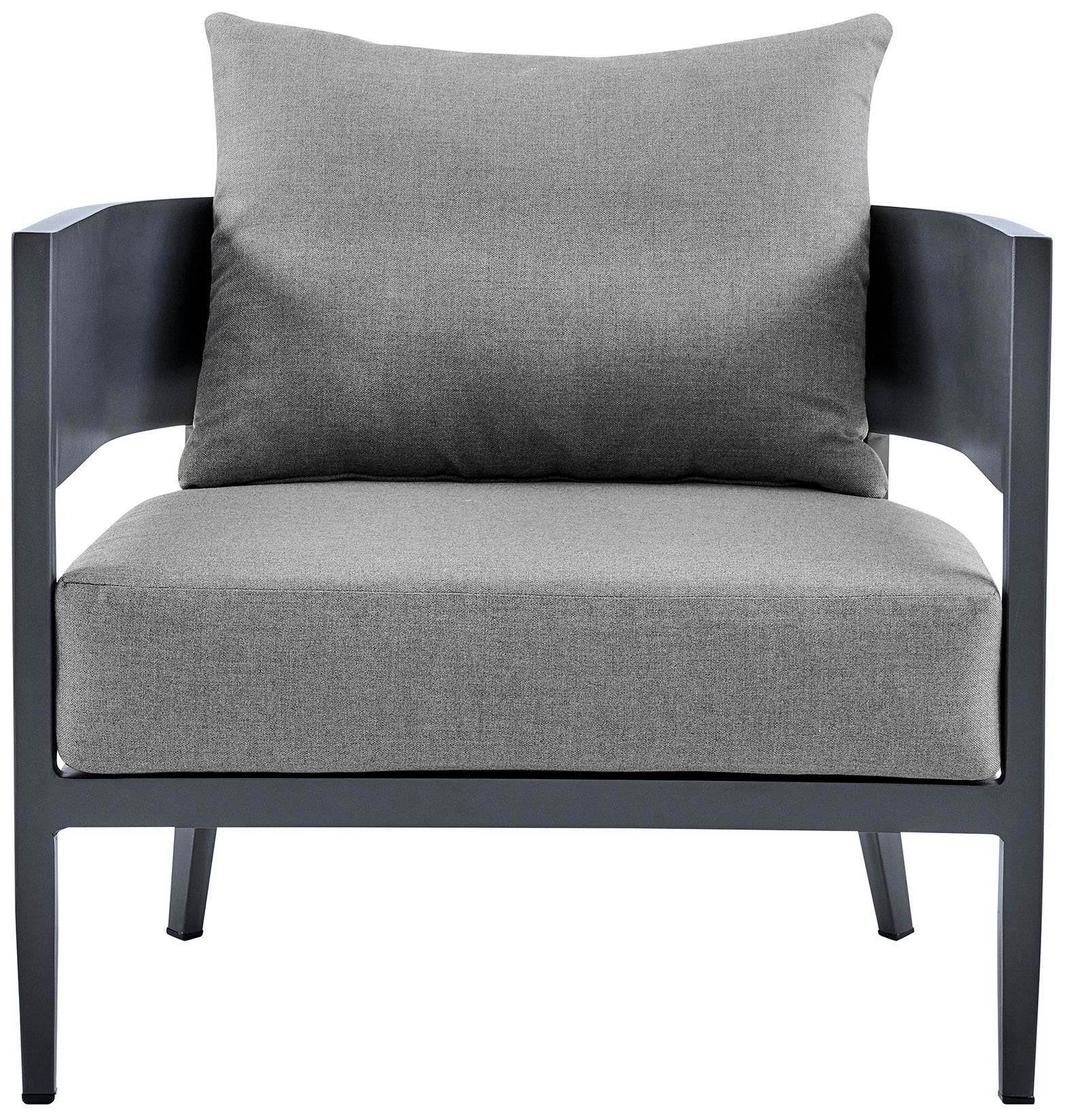 Image 6 Argiope 4 Piece Outdoor Dark Gray Aluminum Outdoor Conversation Set more views