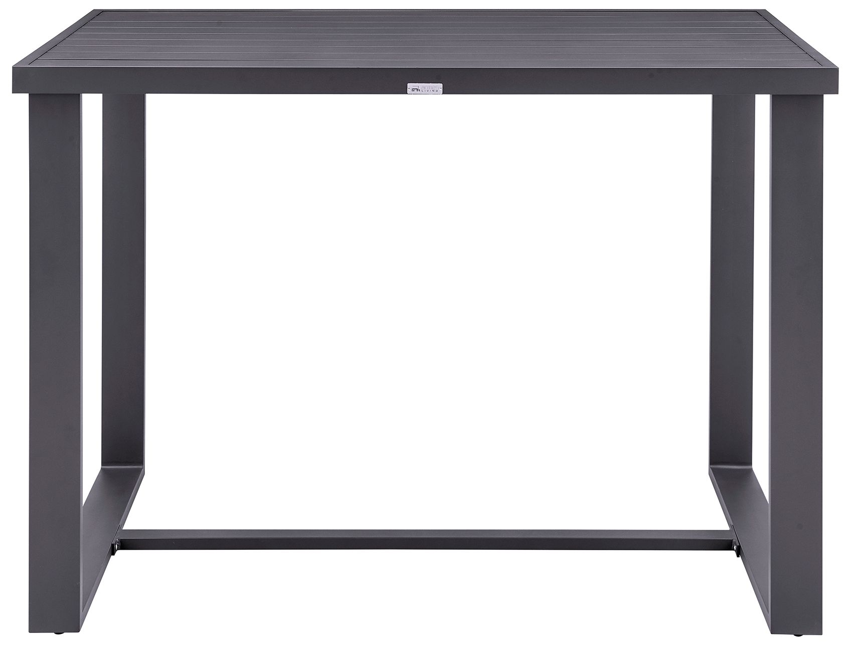 Image 5 Argiope Outdoor 5-Piece Bar Table Set in Aluminum with Grey Cushions more views