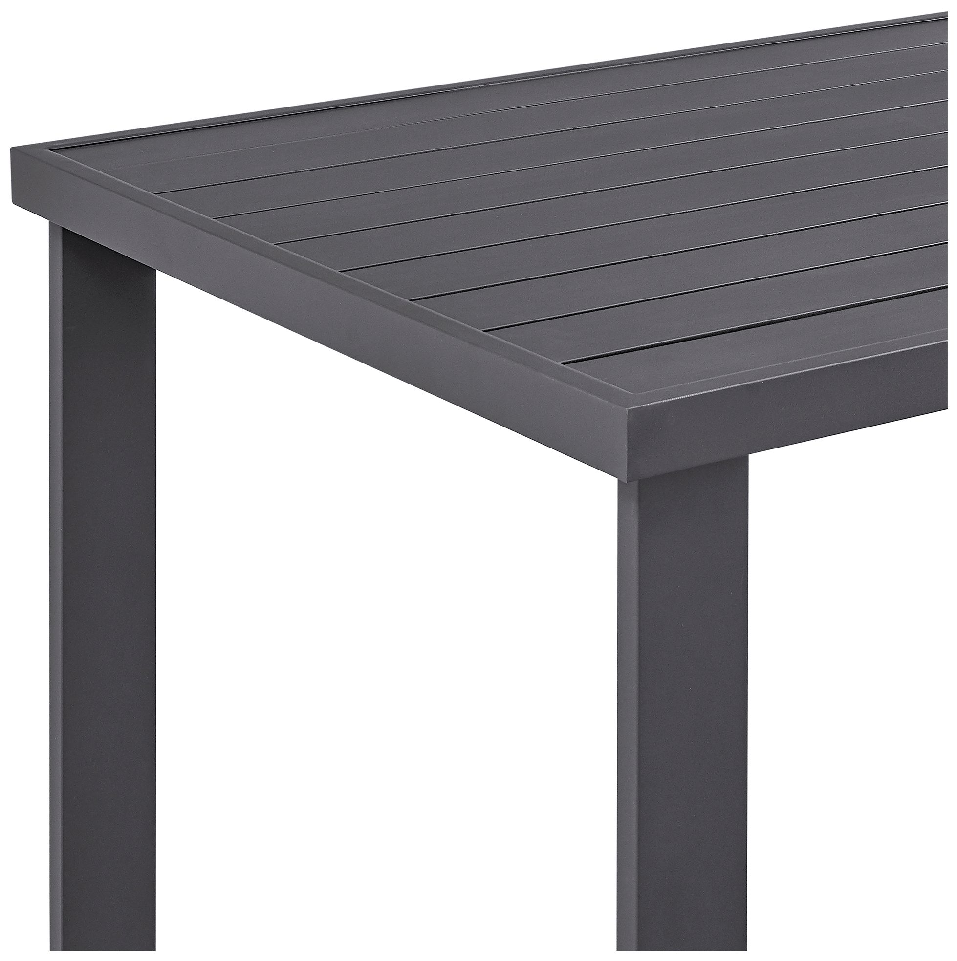 Argiope Outdoor 5-Piece Bar Table Set in Aluminum with Grey Cushions