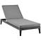 Argiope Outdoor Patio Adjustable Chaise Lounge Chair in Aluminum