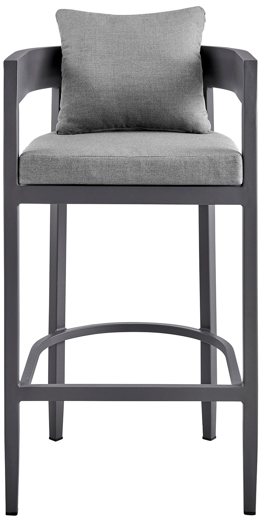 Image 3 Argiope Outdoor Patio Counter Height Bar Stool in Aluminum with Cushions more views