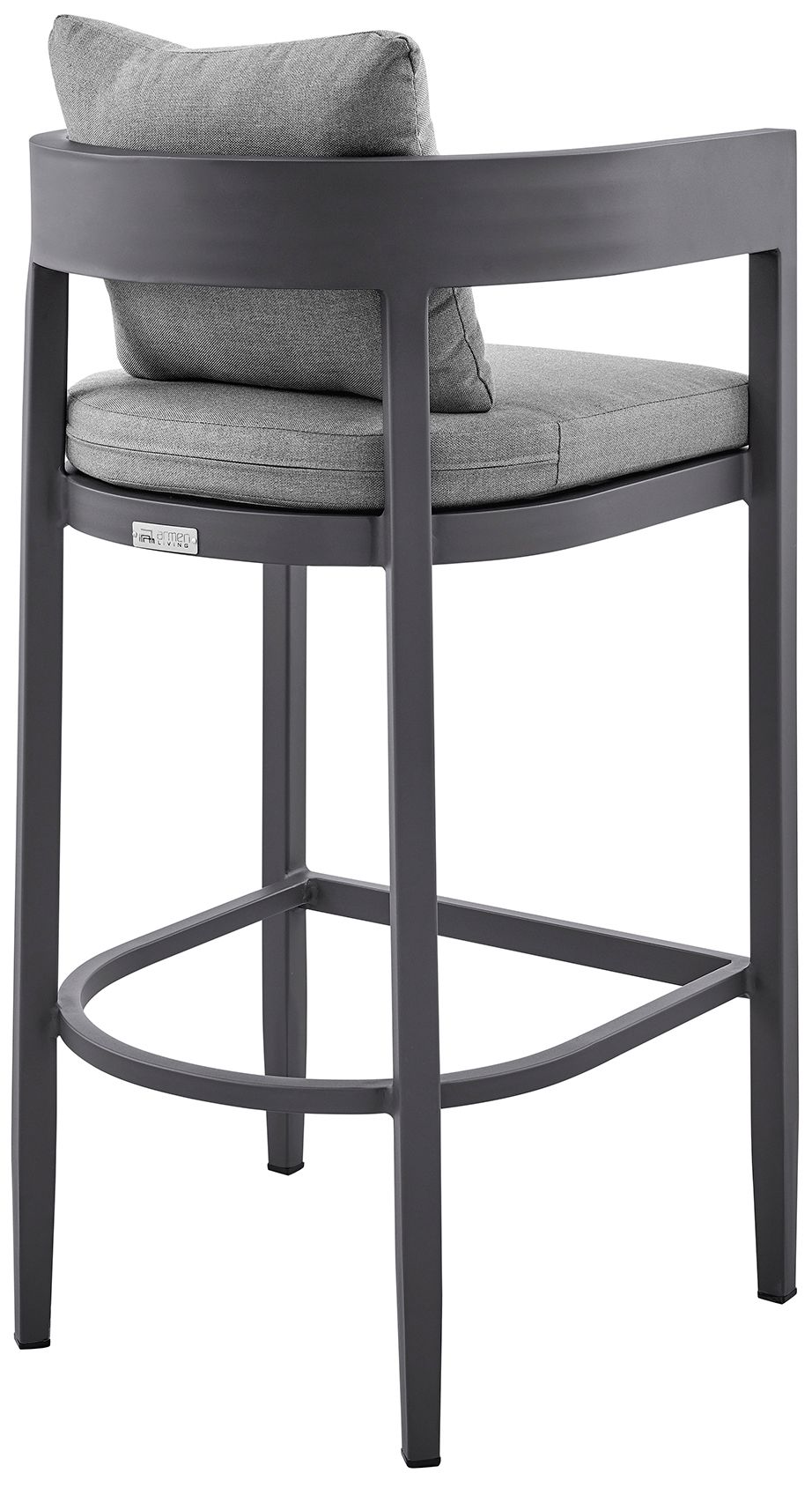 Image 5 Argiope Outdoor Patio Counter Height Bar Stool in Aluminum with Cushions more views