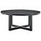 Argiope Outdoor Patio Round Coffee Table in Grey Aluminum