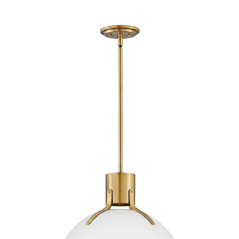 Image 2 Argo 20" Wide Polished White Brass LED Pendant Light more views