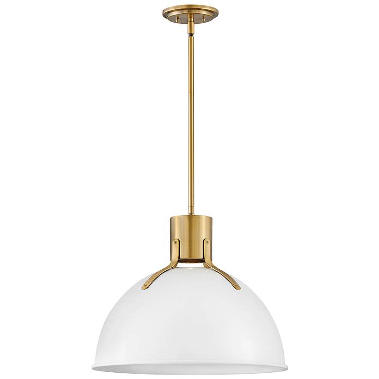 Image 7 Argo 20" Wide Polished White Brass LED Pendant Light more views