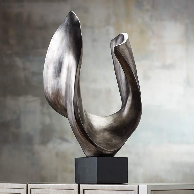 Image 1 Argo 27" High Silver Abstract Modern Sculpture
