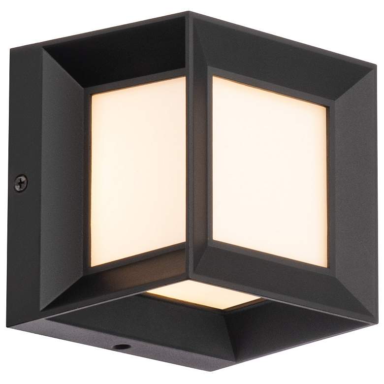 Image 2 Argo 5"H x 5"W 5-Light Outdoor Wall Light in Black