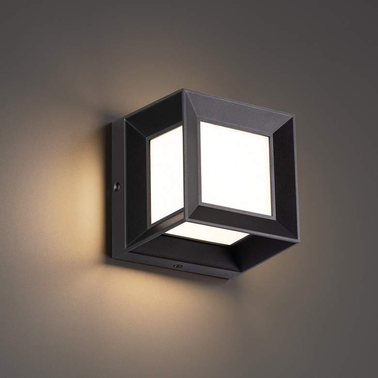 Image 1 Argo 5"H x 5"W 5-Light Outdoor Wall Light in Black