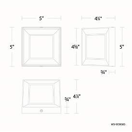 Image4 of Argo 5"H x 5"W 5-Light Outdoor Wall Light in Black more views