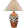 Argosa Southwest Brick Finish Tall Vase LED Table Lamp