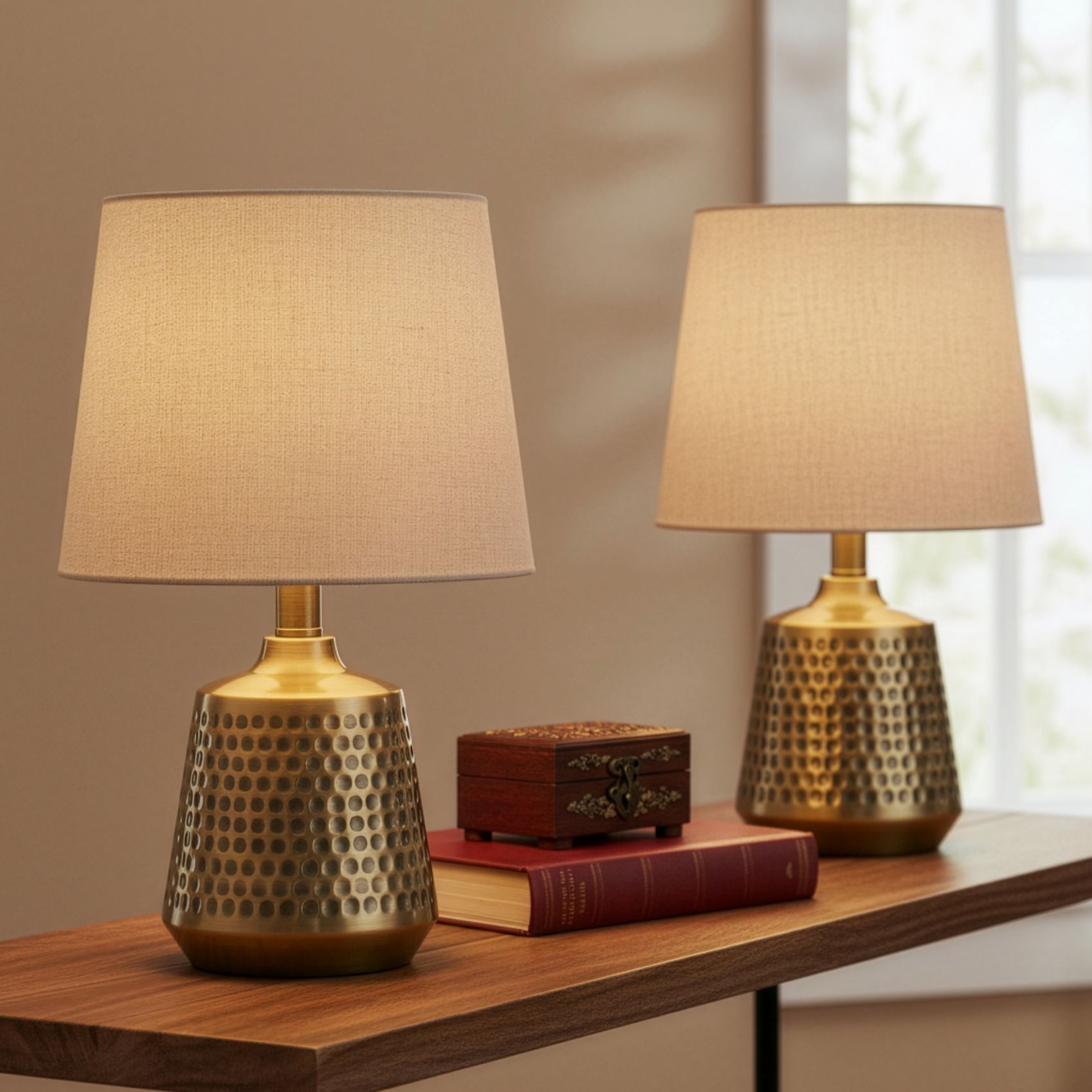 Watch A Video About the Argus Textured Brass Table Lamp