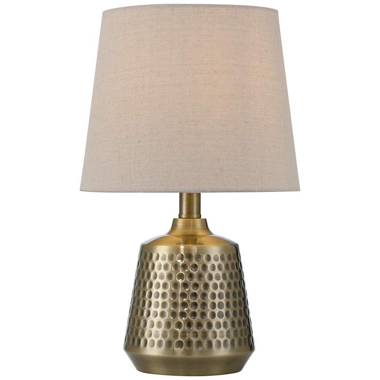 Image 2 Argus 16" High Textured Brass Table Lamp