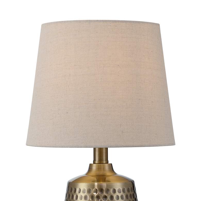 Image 3 Argus 16" High Textured Brass Table Lamp more views