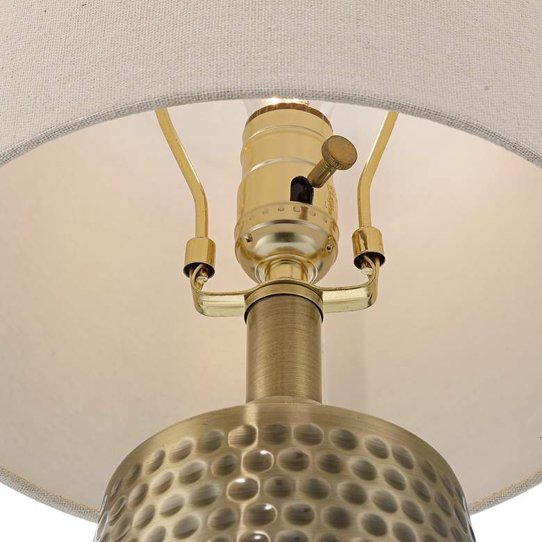 Image 4 Argus 16" High Textured Brass Table Lamp more views