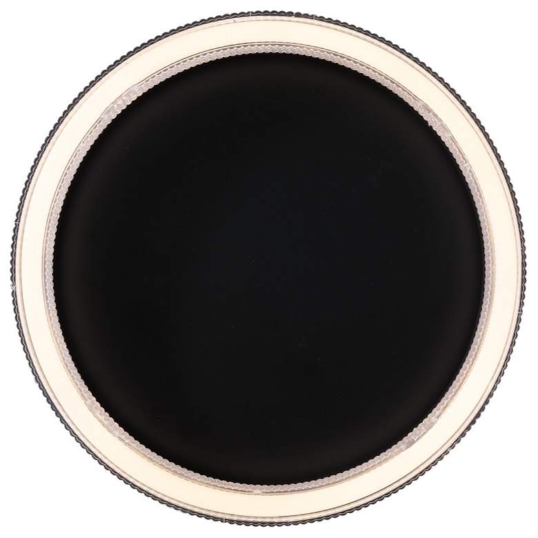 Image 3 Ari 15.8" Wide Black Flush Mount w/ Ribbed Clear Shade more views