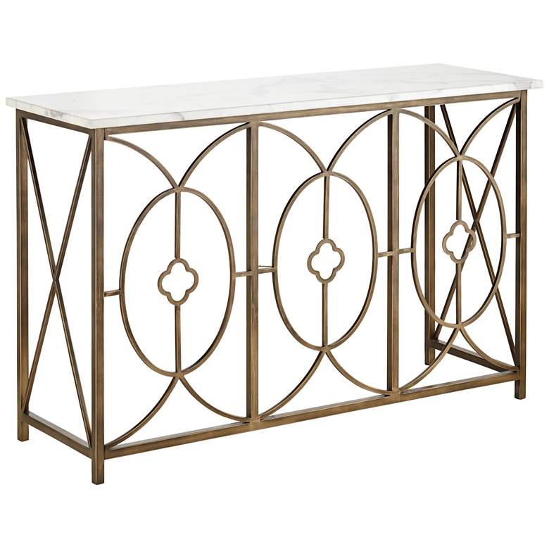 Image 2 Ari 47 1/4 inch Wide Marble Console Table