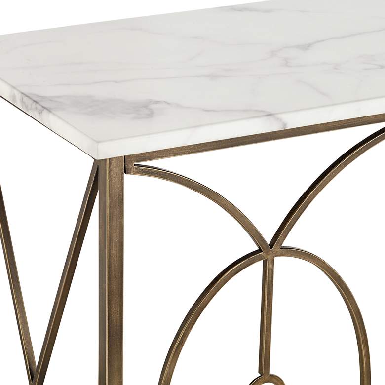 Image 3 Ari 47 1/4 inch Wide Marble Console Table more views