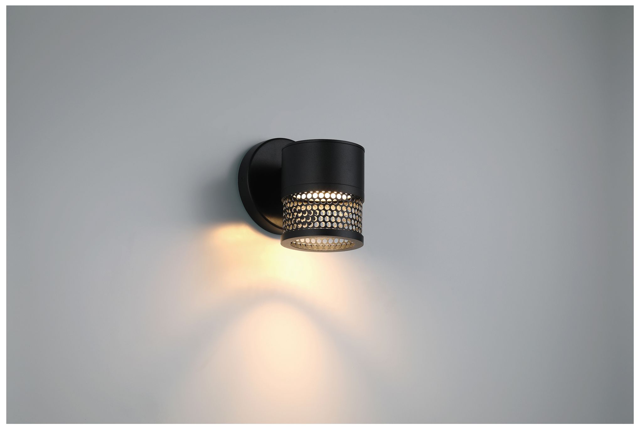 Image 2 Ari Grid 6" High Black LED Wall Sconce more views