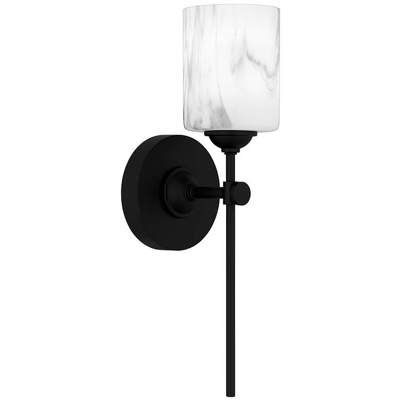 Image 2 Aria 1-Light Matte Black Bath Light