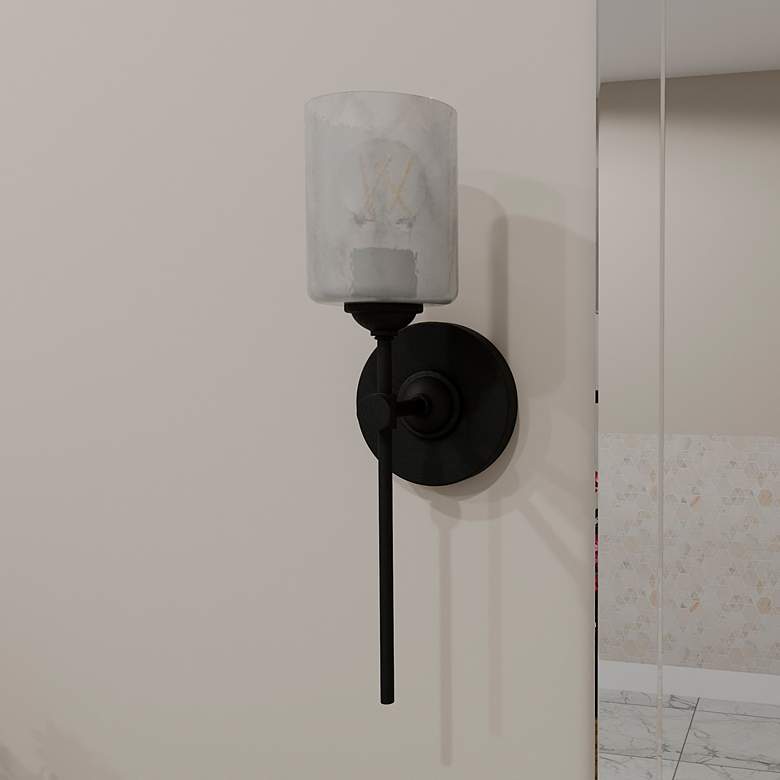 Image 1 Aria 1-Light Matte Black Bath Light