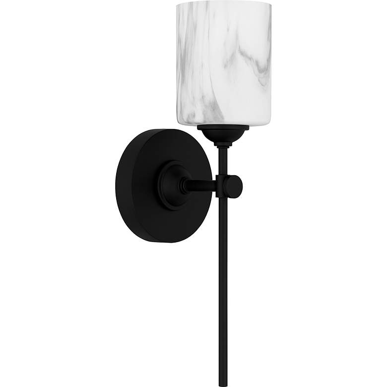 Image 3 Aria 1-Light Matte Black Bath Light more views