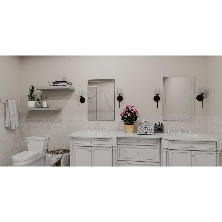 Image 6 Aria 1-Light Matte Black Bath Light more views