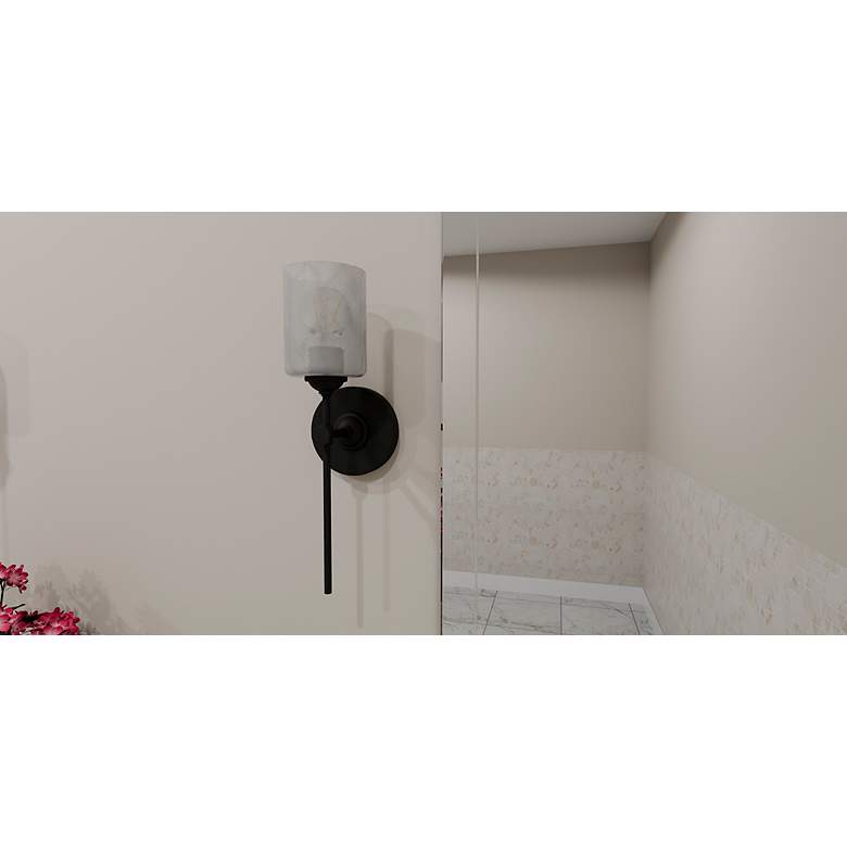 Image 7 Aria 1-Light Matte Black Bath Light more views