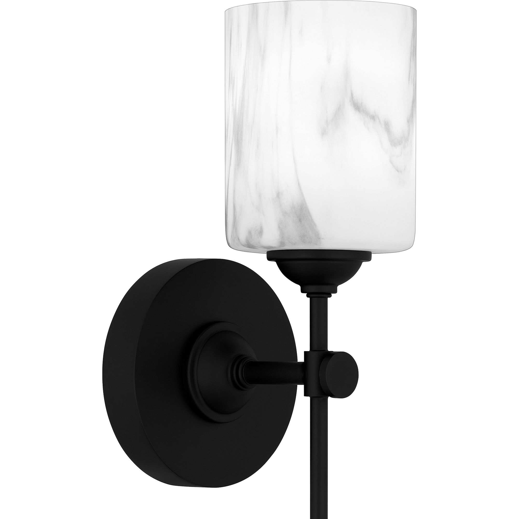 Aria 1-Light Matte Black Bath Light